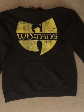 Wu-Tang Black Crewneck Sweatshirt with Yellow Logo - Men